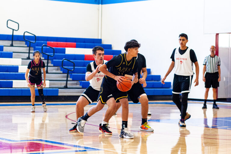 players during an aau tournament