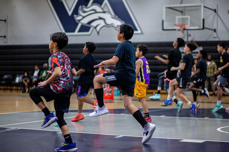 basketball players trying out at Venture Academy